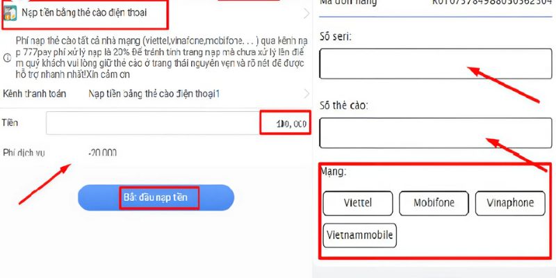 Nạp tiền vào tài khoản qua thẻ cào điện thoại an toàn tuyệt đối